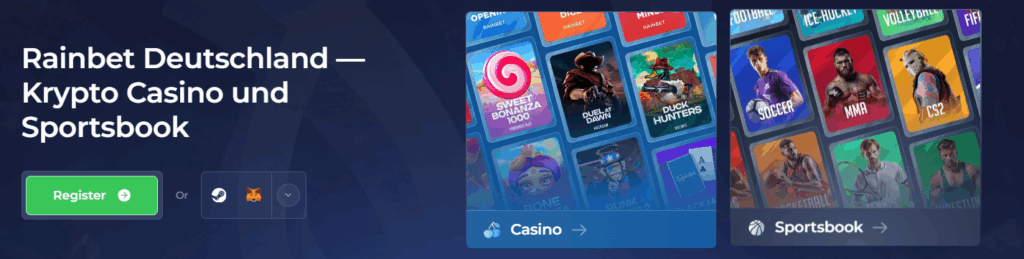 Rainbet Deutschland — Krypto Casino und Sportsbook
